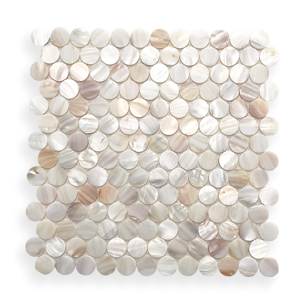 MOTHER OF PEARL MOSAIC BLUSH PENNYROUND