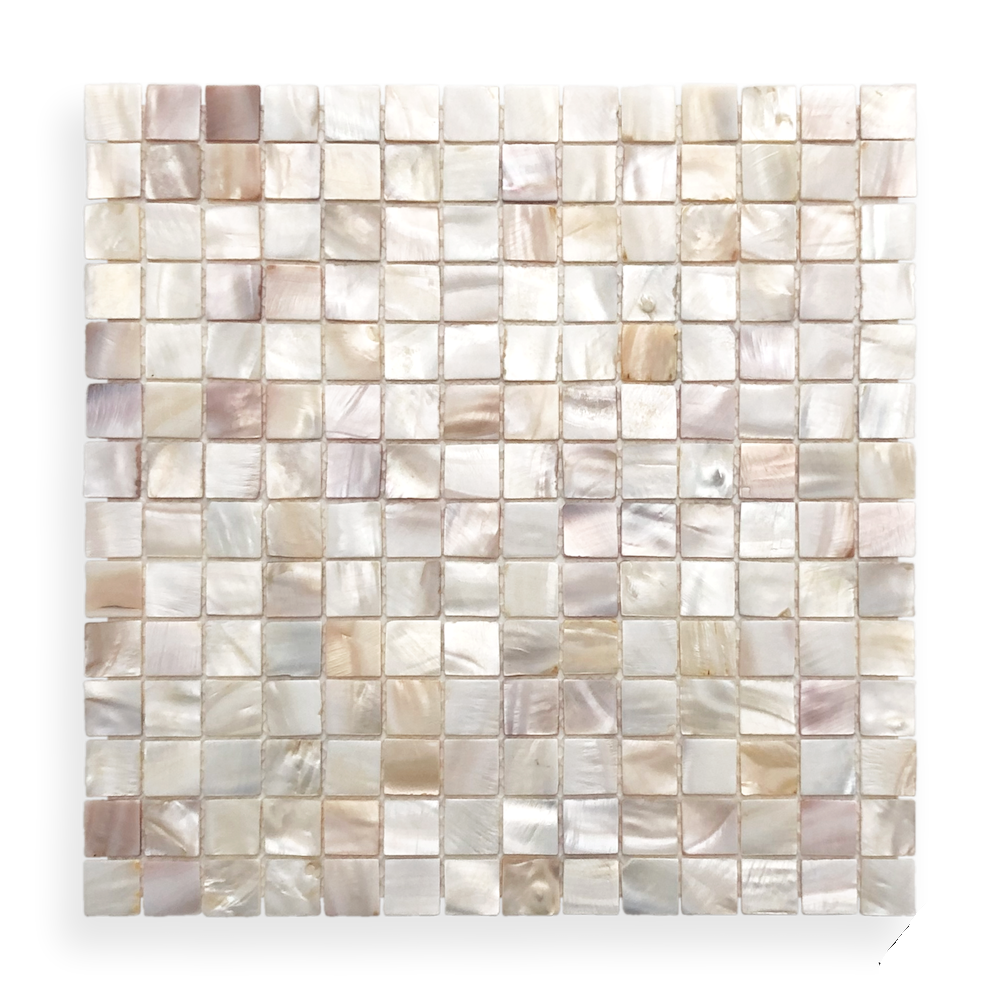 MOTHER OF PEARL MOSAIC BLUSH SQUARE