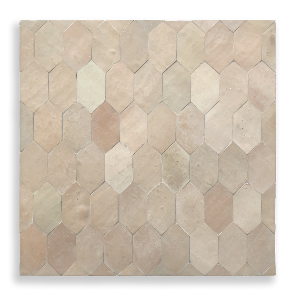 MOROCCAN LONG HEXAGON CLAY NATURAL COTTO