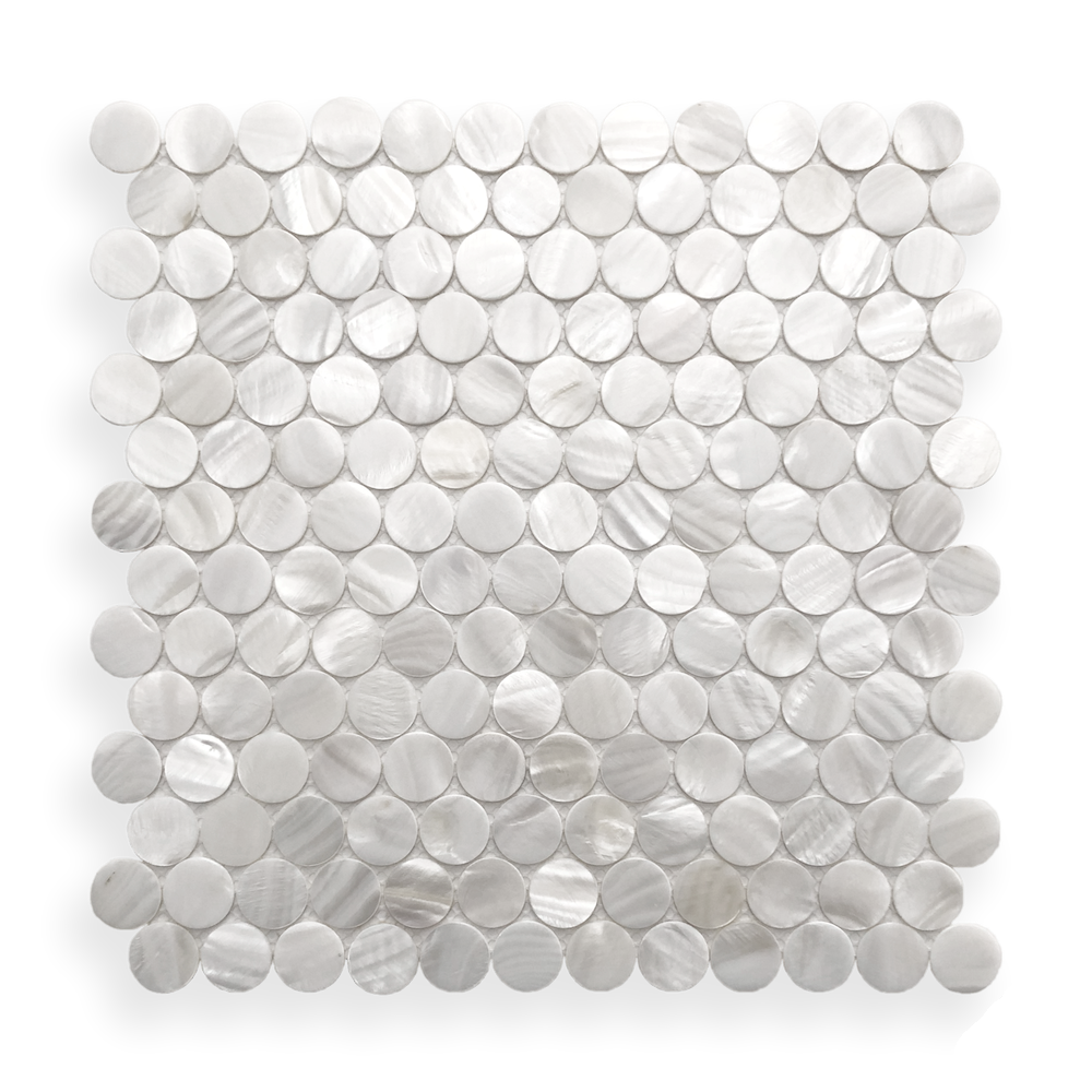MOTHER OF PEARL MOSAIC BIANCA PENNYROUND
