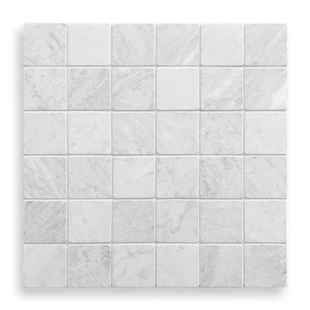 CARRARA TUMBLED TILE, 98x98x10mm