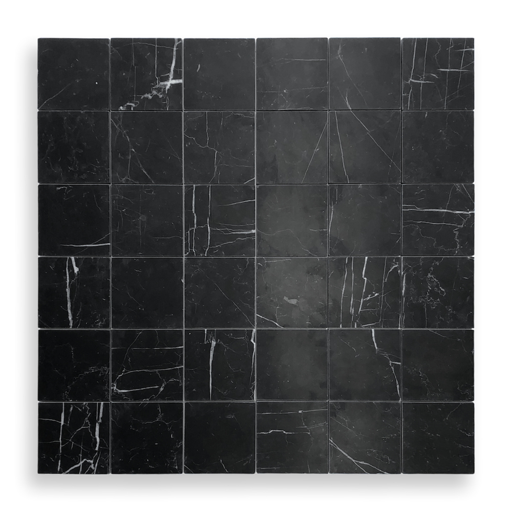 NERO MARQUINA HONED TILE 98X98MM