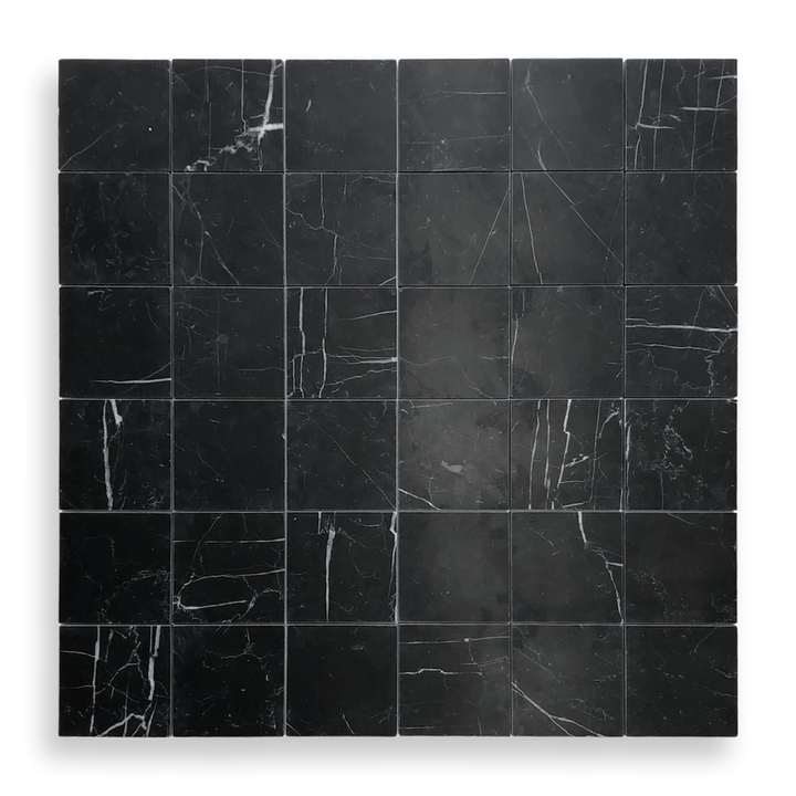 NERO MARQUINA HONED TILE 98X98MM