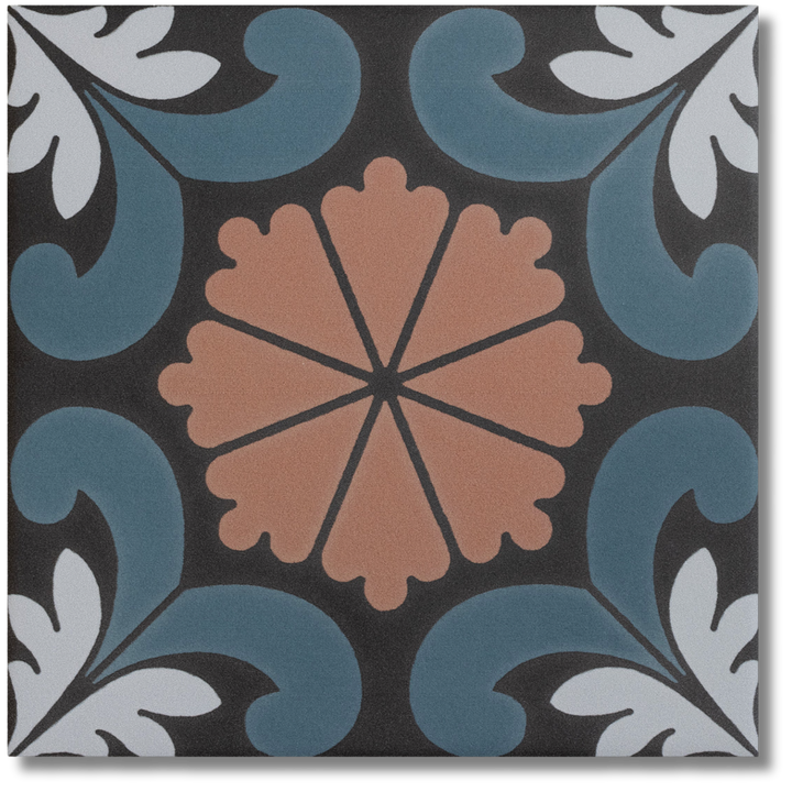 GRANADA FLOR BLUE 150X150MM TILE