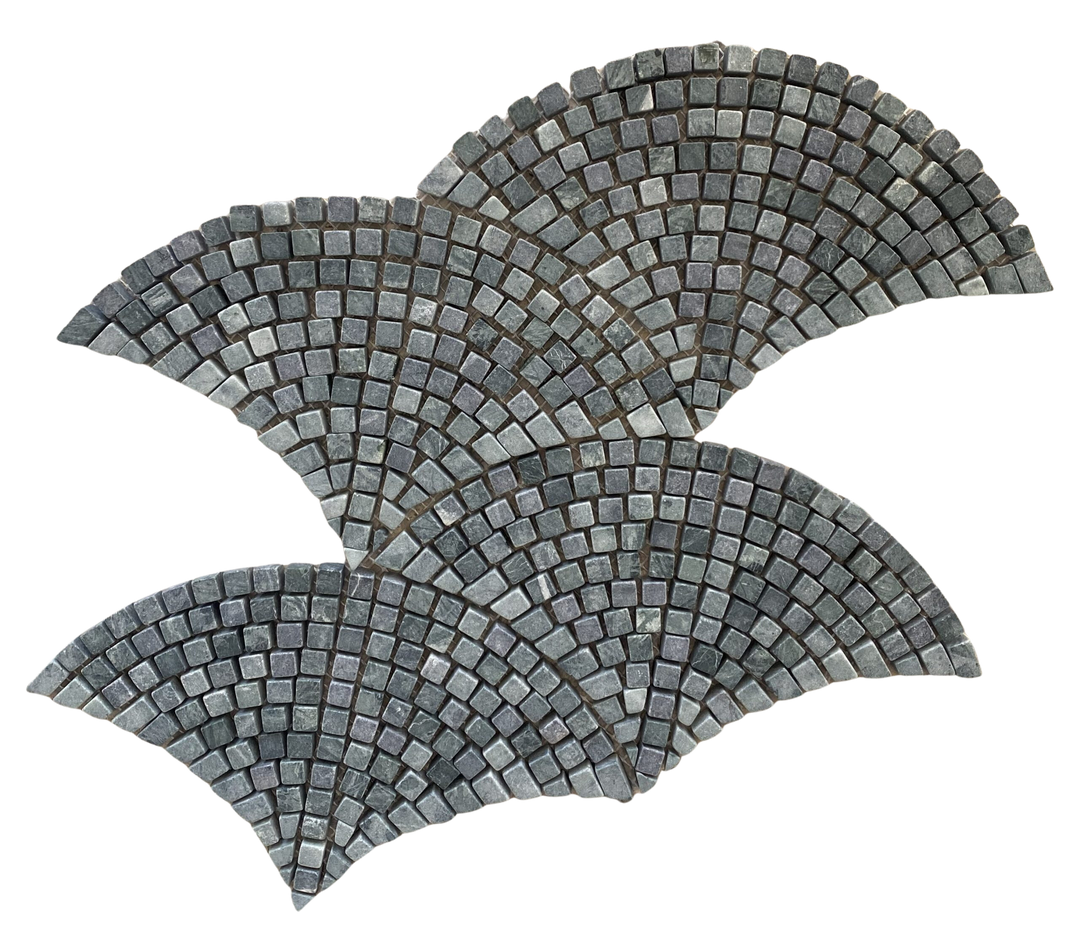 TUMBLED FAN INDIAN GREEN