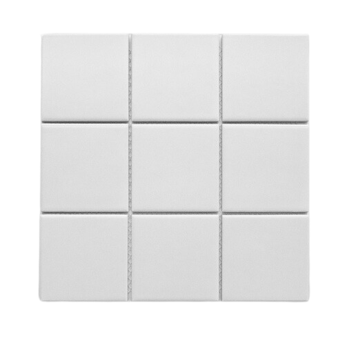 WHITE MATT 100X100 MOSAIC