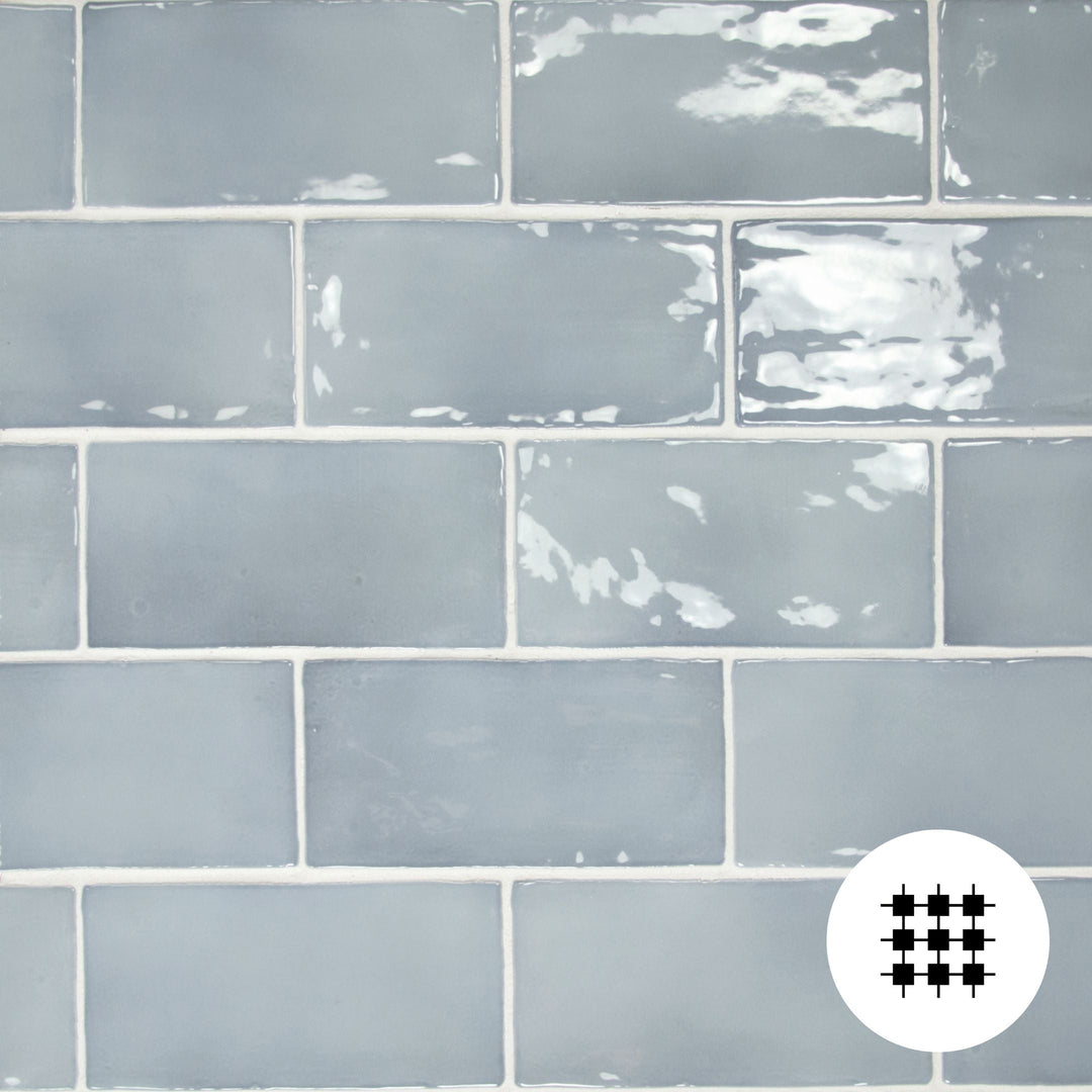 MARLOWE BLUE MOON WALL TILE 150X75MM
