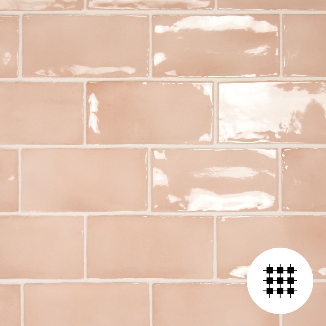 MARLOWE BLUSH GLOSS WALL TILE 150X75MM