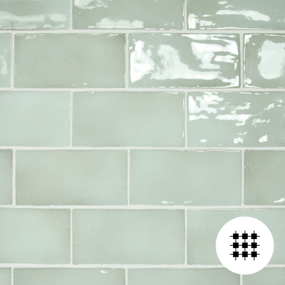 MARLOWE MINT GLOSS WALL TILE 150X75MM