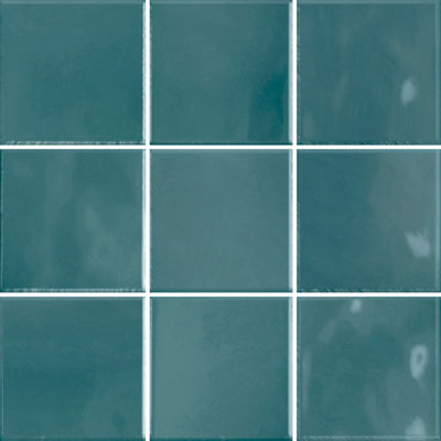 REBEL TEAL GLOSS 100X100MM