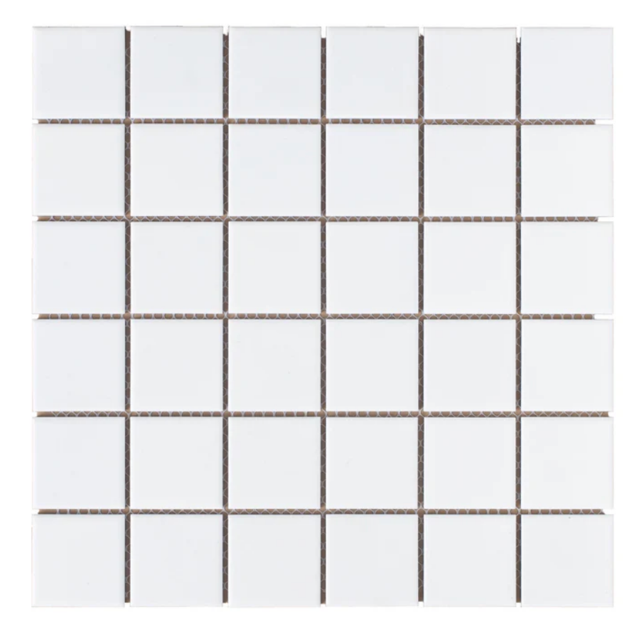 MATRIX 48MM SQUARE WHITE MOSAIC 306X306X6MM