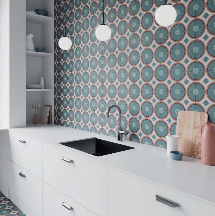 GRANADA CIRCOLO BLUE 150X150MM TILE