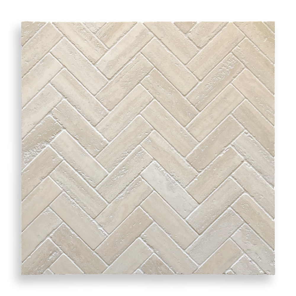 Picture of TRAVERTINE CLASSICO HERRINGBONE MOSAIC – Byzantine Design