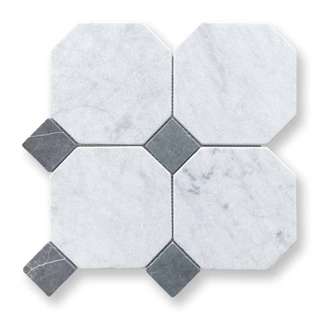 OCTAGON & DOT CARRARA & NERO GREY
