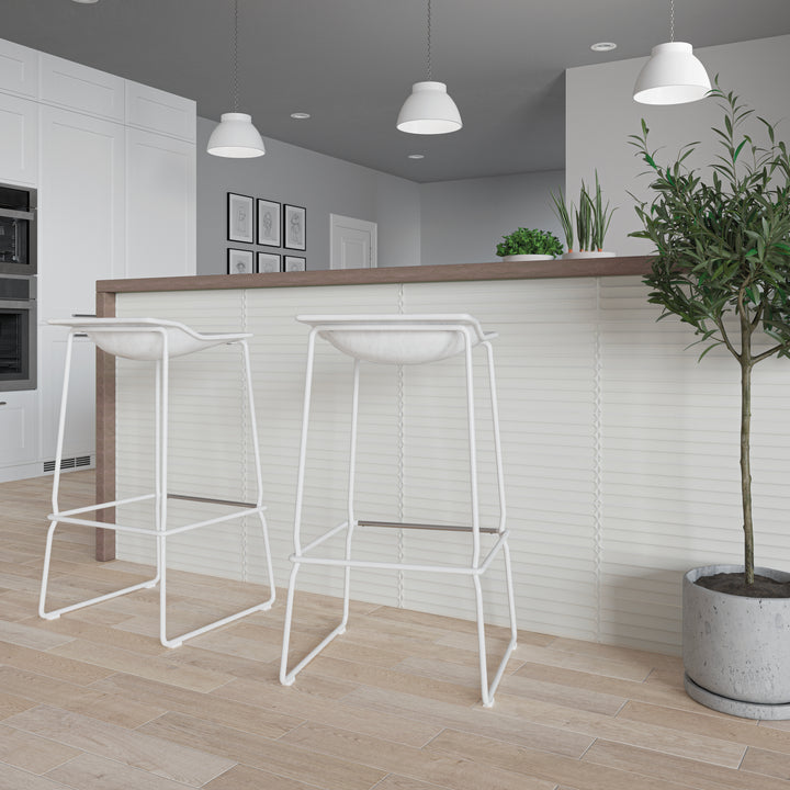 PAXTON WHITE CONCAVE 107X542 WALL TILE