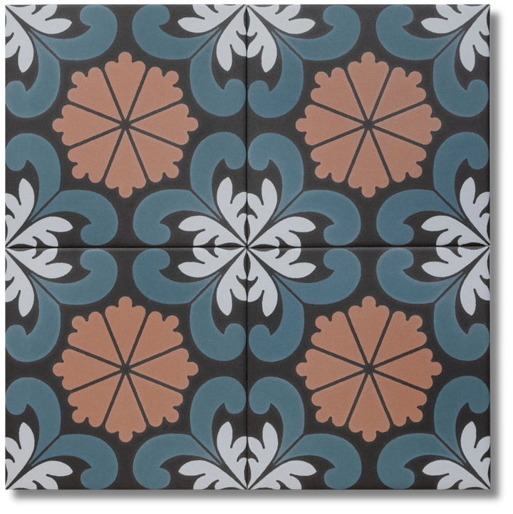 GRANADA FLOR BLUE 150X150MM TILE