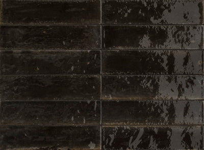 ARENDAL BLACK GLOSS 60X240 WALL TILE
