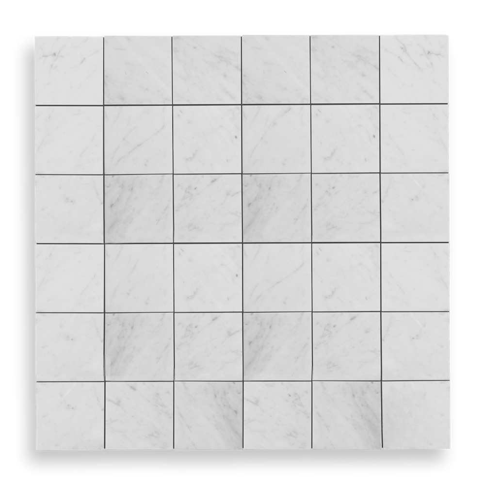 CARRARA C HONED TILE 98X98MM