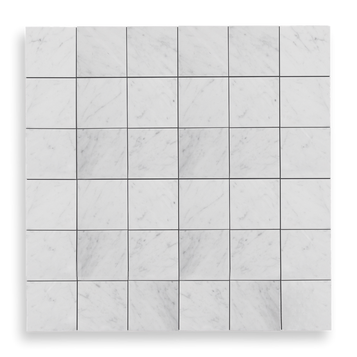 CARRARA C HONED TILE 98X98MM