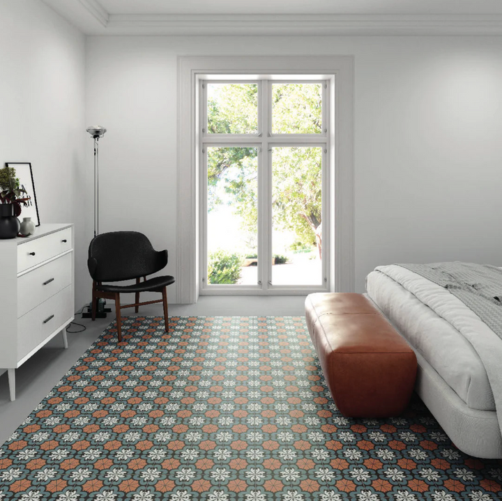 GRANADA FLOR BLUE 150X150MM TILE