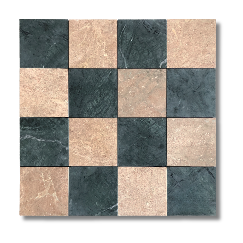 TAJ GREEN TUMBLED TILE 150x150MM