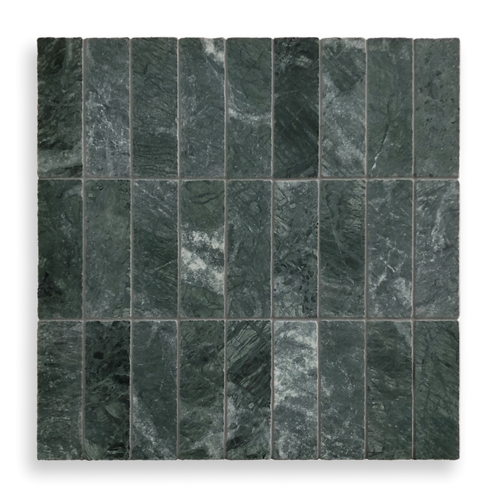 TAJ GREEN TUMBLED TILE 200X65MM