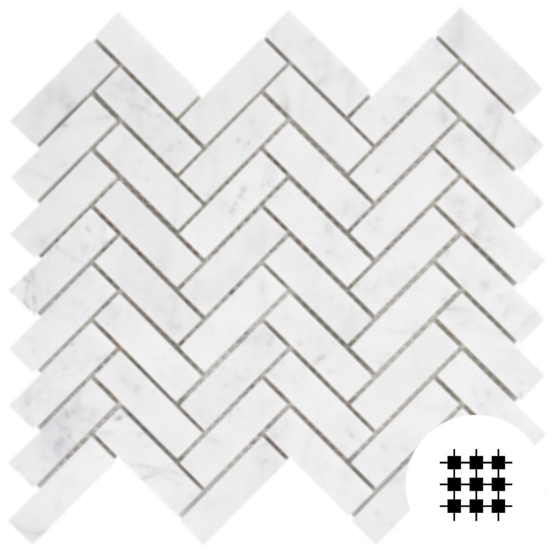 CARRARA HONED HERRINGBONE