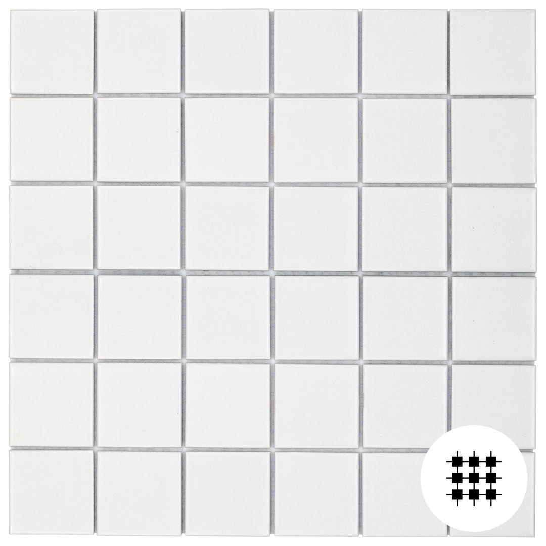 MATT 48X48MM - WHITE