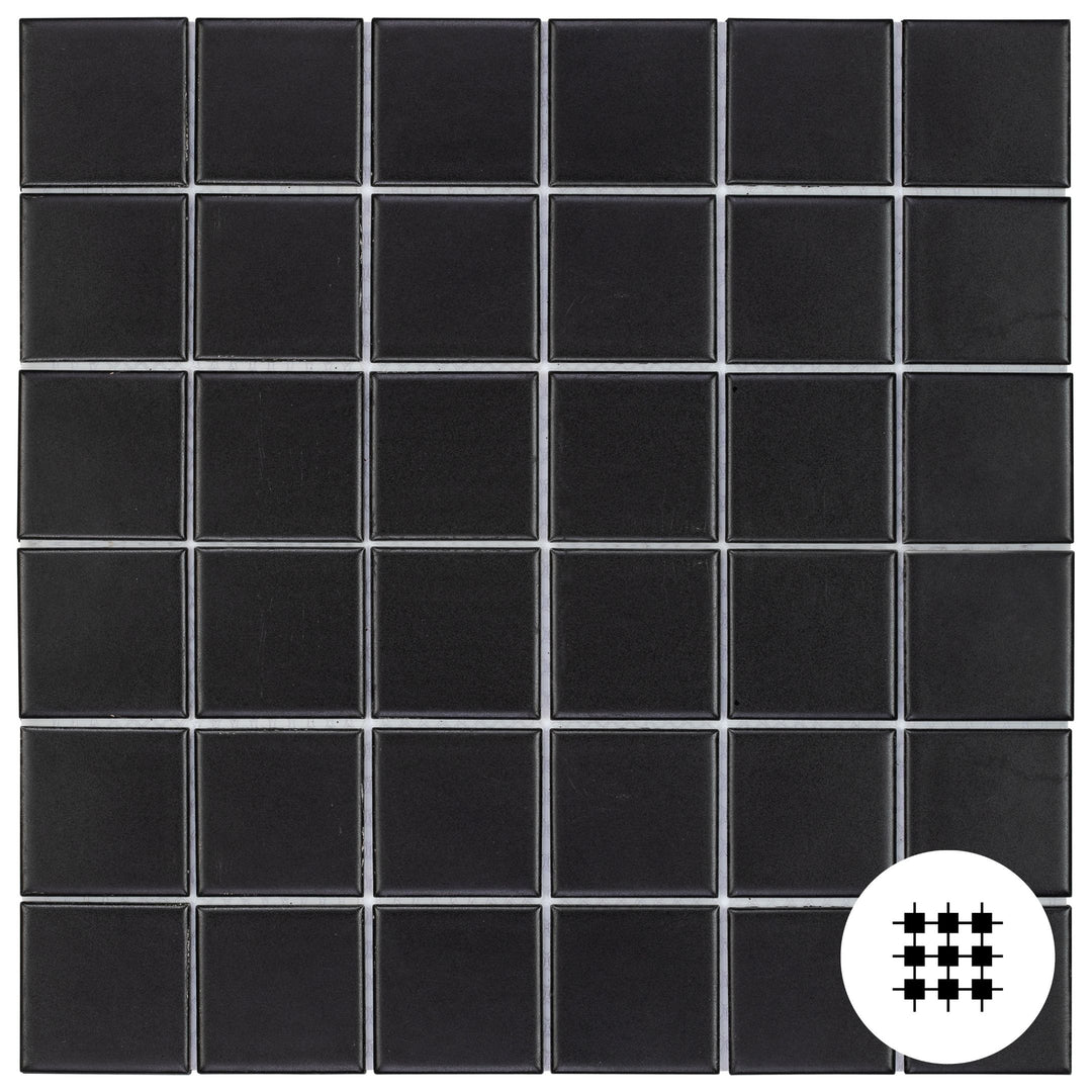 BLACK MATT 48X48MM