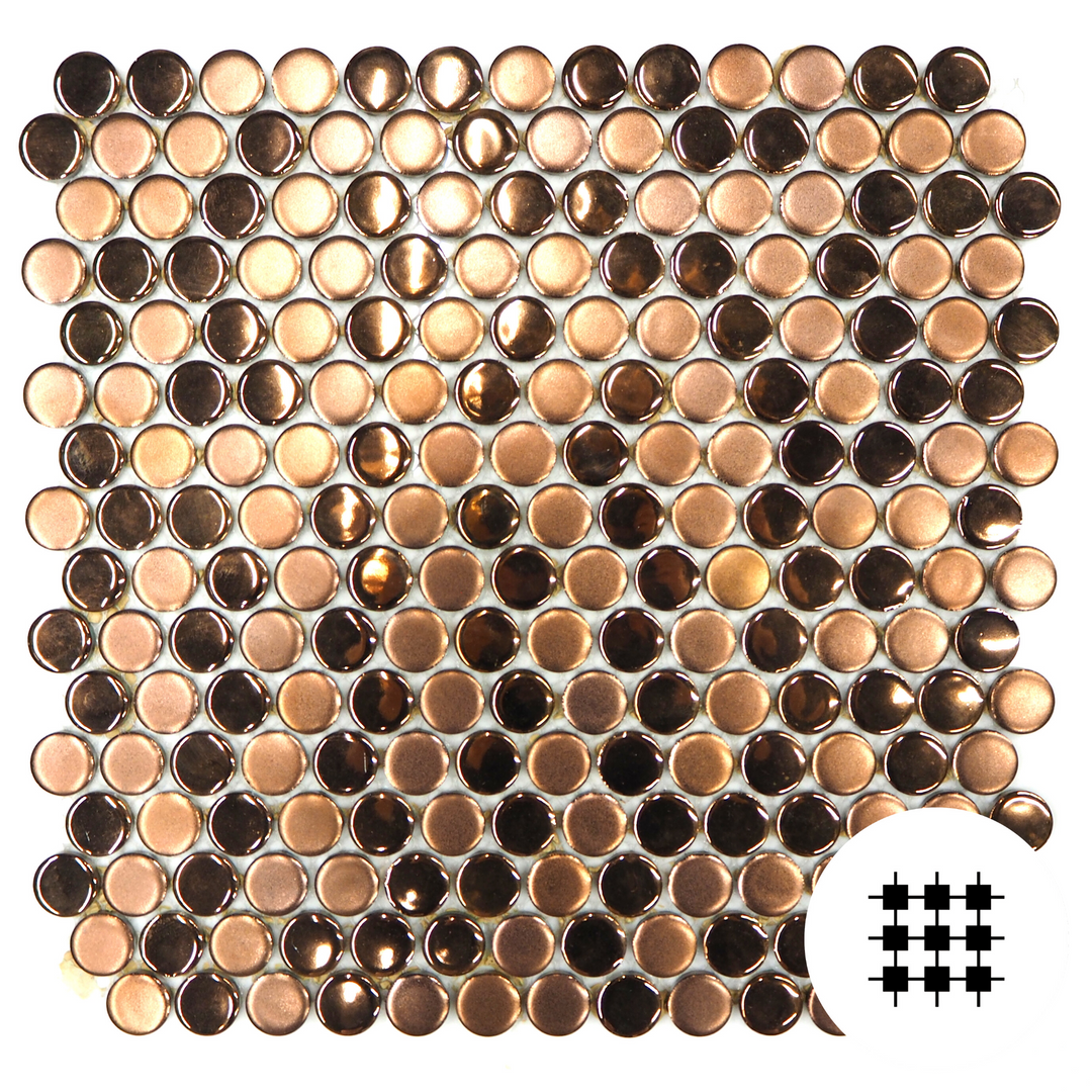 COPPER PENNY ROUND GLOSS & MATT BLEND