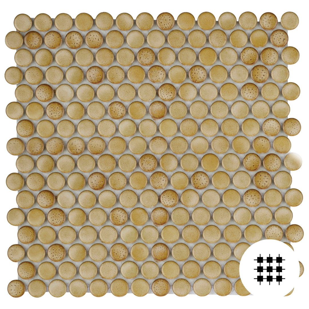 RETRO SAHARA PENNY ROUND MOSAIC