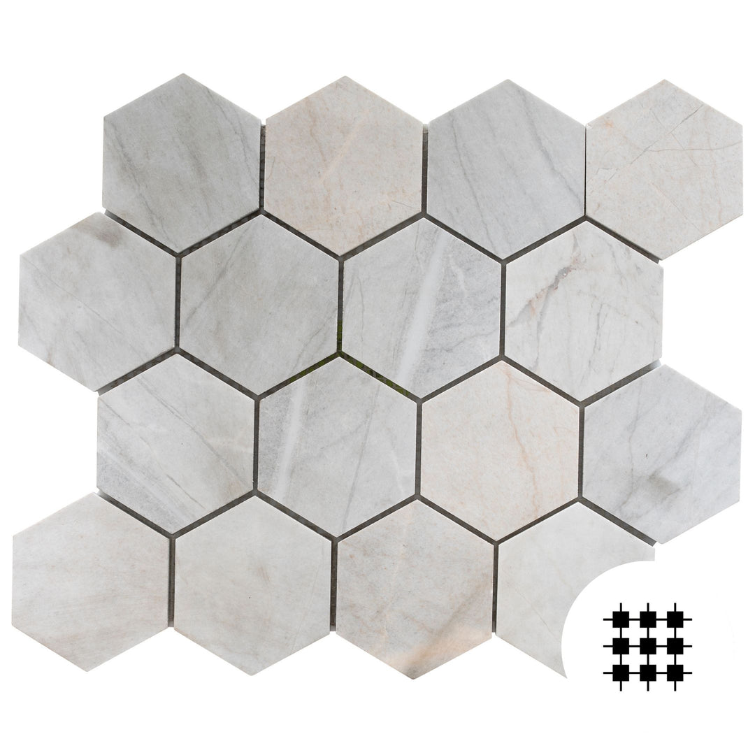 ILVA HONED 70MM HEXAGON