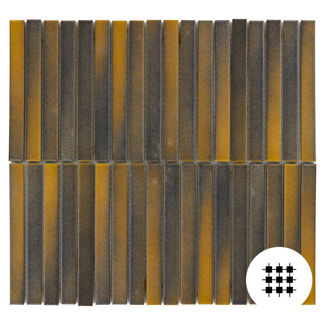 RUST OMBRE MATT PENCIL MOSAIC