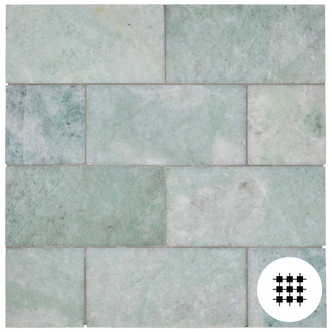 MING GREEN HONED SUBWAY TILE