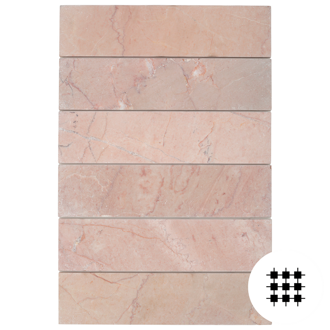 ROSA CREMA TUMBLED MARBLE SUBWAY