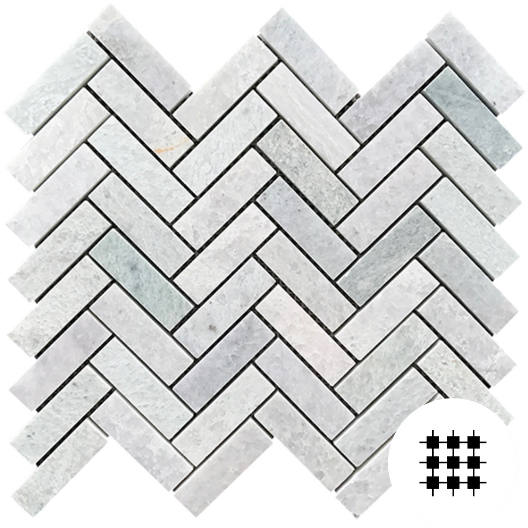 MING GREEN HERRINGBONE MOSAIC