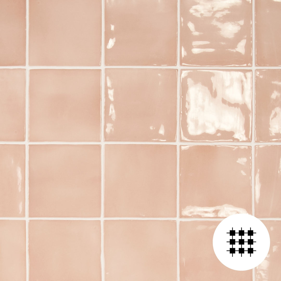 MARLOWE BLUSH GLOSS WALL TILE 100X100MM