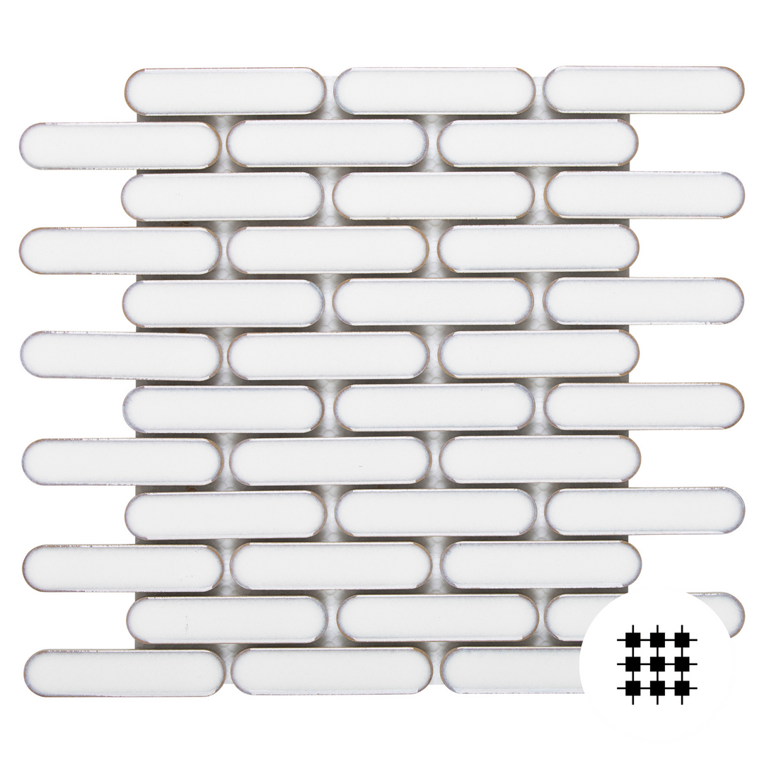 POPSICLE RETRO WHITE GLOSS MOSAIC