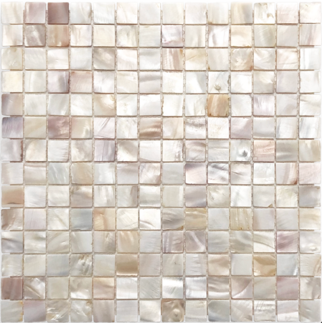 MOTHER OF PEARL MOSAIC BLUSH SQUARE