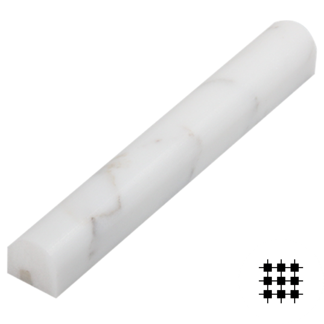 CALACATTA STATUARIO HONED PENCIL BORDER