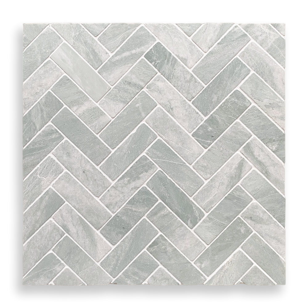 MING GREEN TUMBLED HERRINGBONE