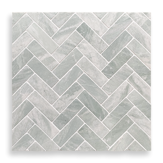 MING GREEN TUMBLED HERRINGBONE – Byzantine Design