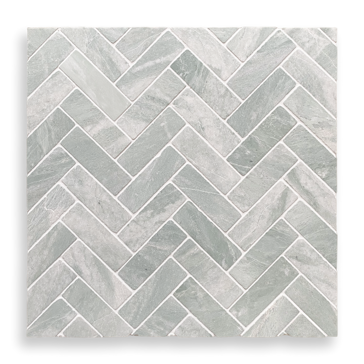 MING GREEN TUMBLED HERRINGBONE