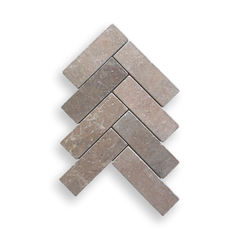 ROSEWOOD TUMBLED HERRINGBONE