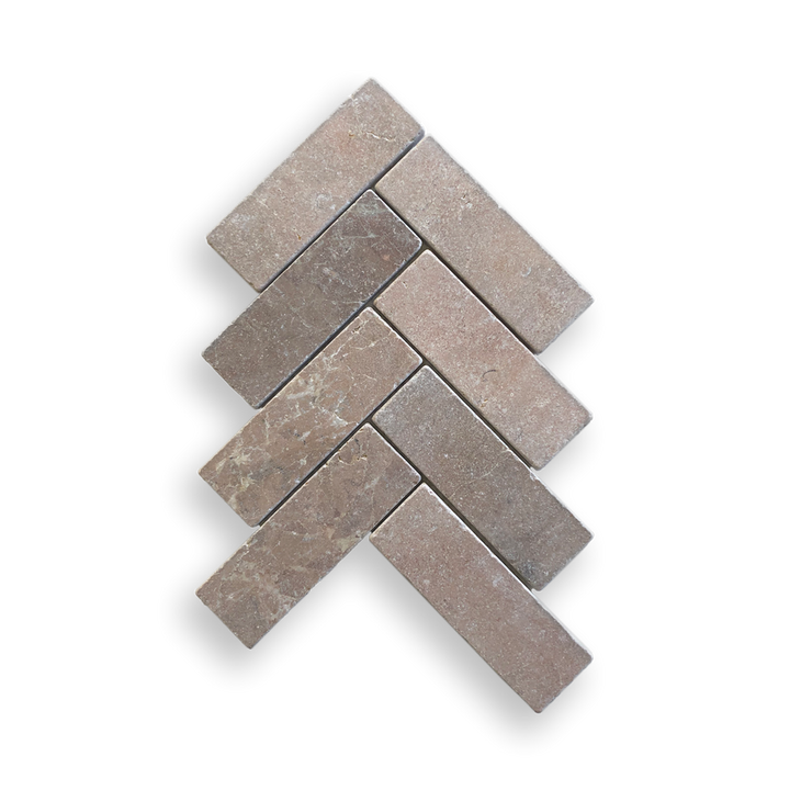 ROSEWOOD TUMBLED HERRINGBONE