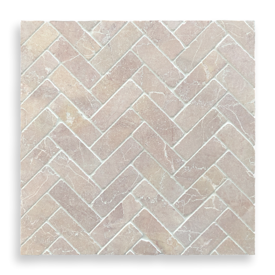 ROSA MARBLE TUMBLED HERRINGBONE