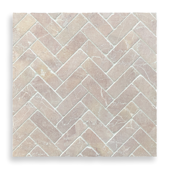 ROSA MARBLE TUMBLED HERRINGBONE