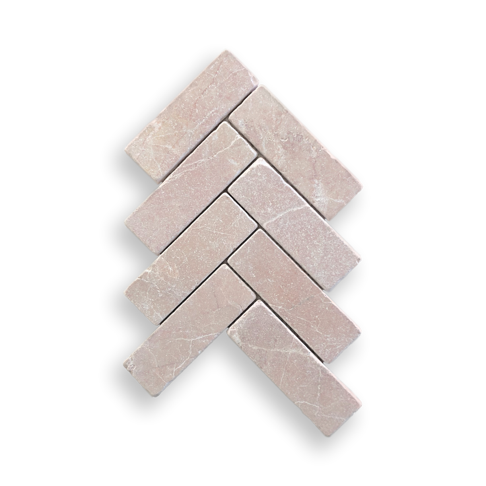 ROSA MARBLE TUMBLED HERRINGBONE