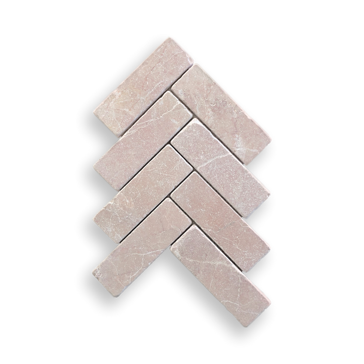 ROSA MARBLE TUMBLED HERRINGBONE