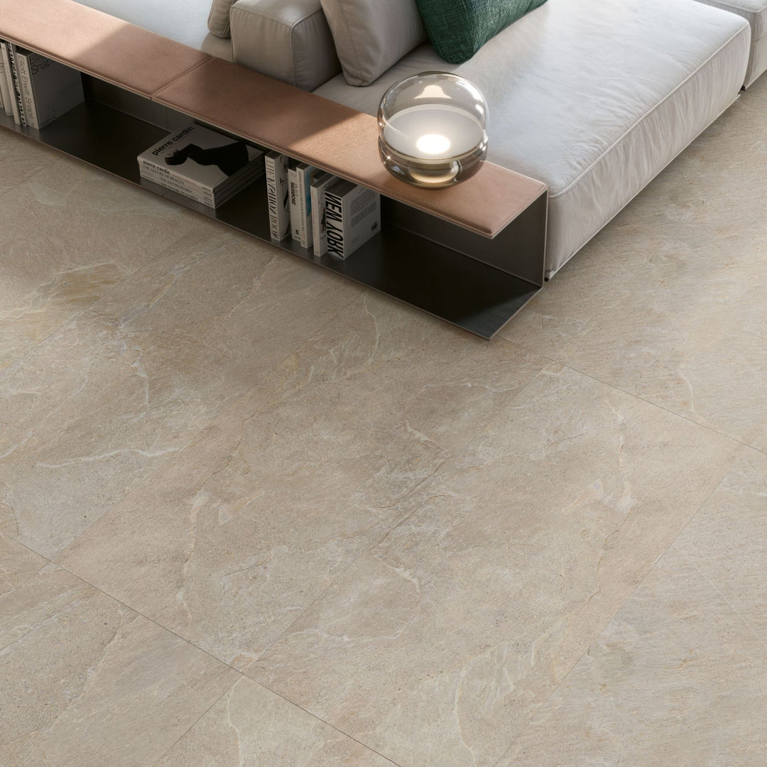 TERRINA OCHRE GLAZED PORCELAIN 600X600MM